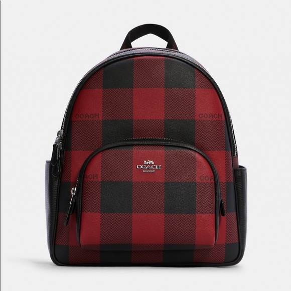 Coach Plaid Backpack